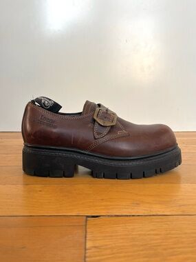 London Underground Leather Platform Shoes